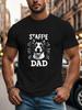 Staffie Dad Dog Portrait Crinkle Plus Size Men's T-Shirt, PLUS SIZE