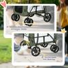 Dog Buggy Pet Buggy Dog Cart, Foldable, Removable Basket, 81 X 58 X 97.5 Cm, Black+Dark Green+White