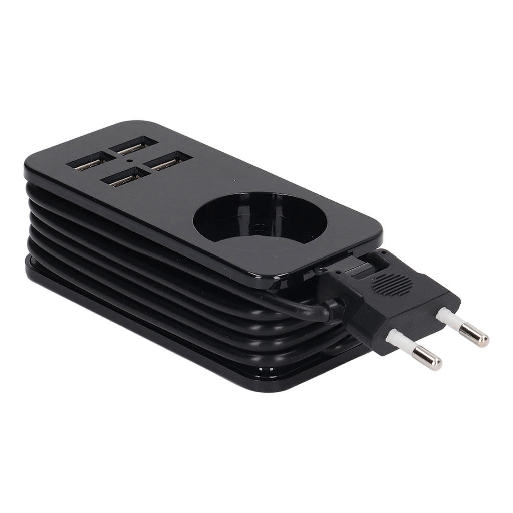 Power Strip 1200W 10A Fireproof  Adapter with 4 USB Port for Smartphones Tablet
