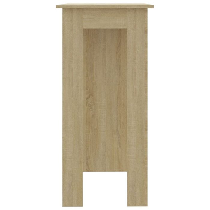 VidaXL Bar Table with Shelf Sonoma Oak 102x50x103.5cm Chipboard
