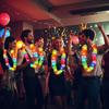 36Pcs LED Light‑Up Hawaiian Flower Lei Necklace, Random Color Floral Garland, Tropical Decor for Party, Evening Events and Camping