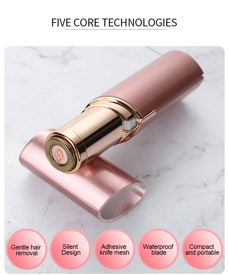 Lipstick-Shaped Electric Hair Remover Eyebrow Shaper Women's Hair Removal Device Mini Facial Hair Removal Instrument Face Hair