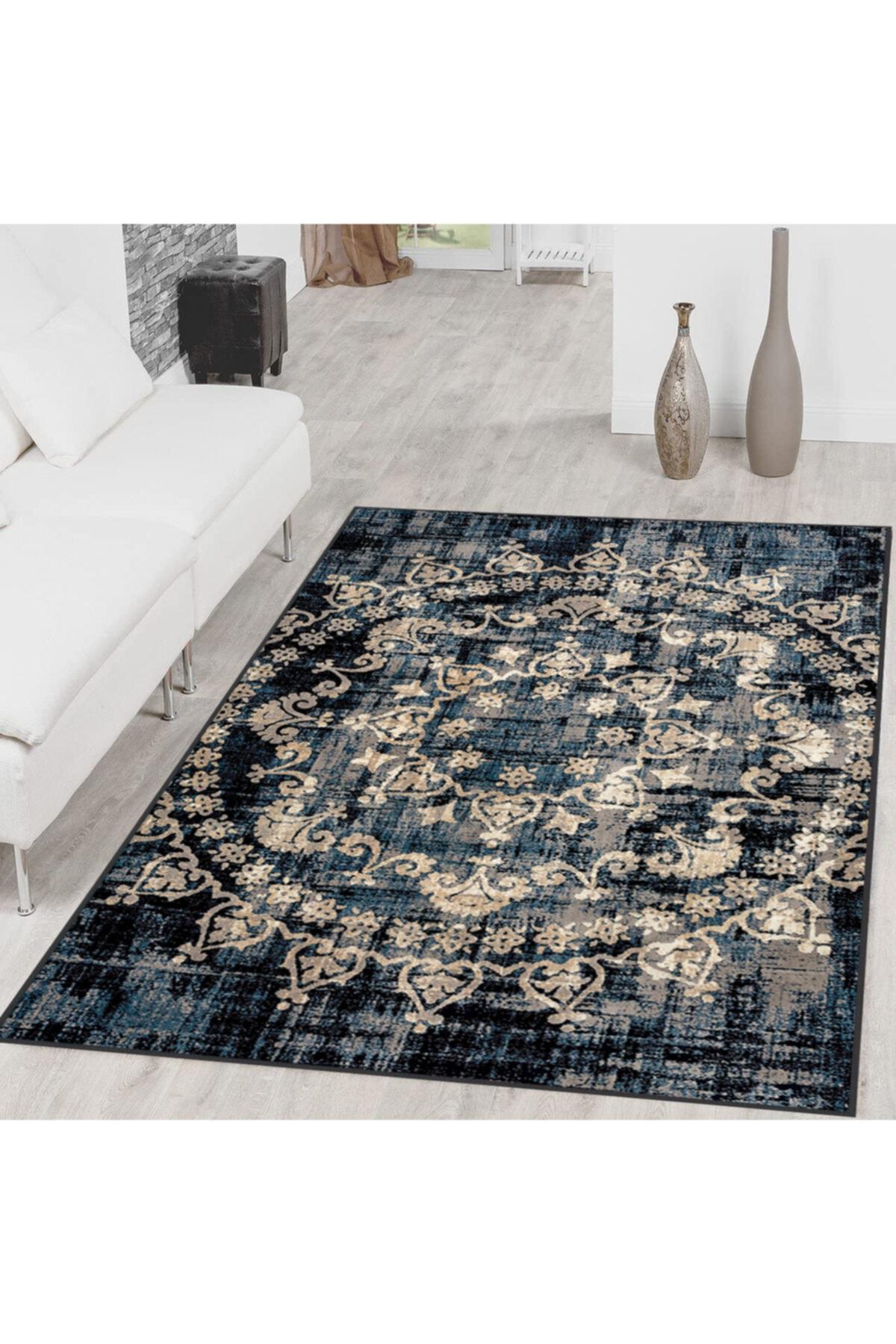 

Rovigo Home Washable Printed Carpet RVG1410 50x80 тёмно-синий