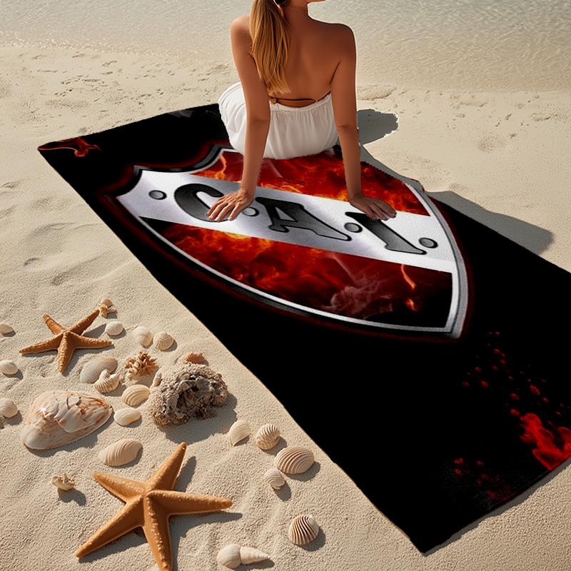 Atletico Independiente Microfiber Beach Towel, Lightweight And Quick-Dry, for Summer Travel, Beach Essential, Swimming Pool