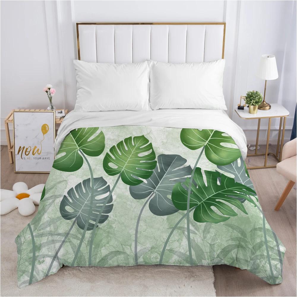 140X200 240X220 For Home Nordic Leaf Grey Duvet Cover Comfortable Quilt Blanket Case Queen King Bedding