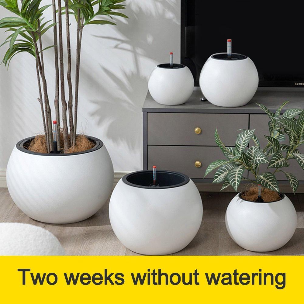 Spherical Automatic Watering Flower Pot Plastic Water Storage Flower Pot Potted Flower Pot  Garden