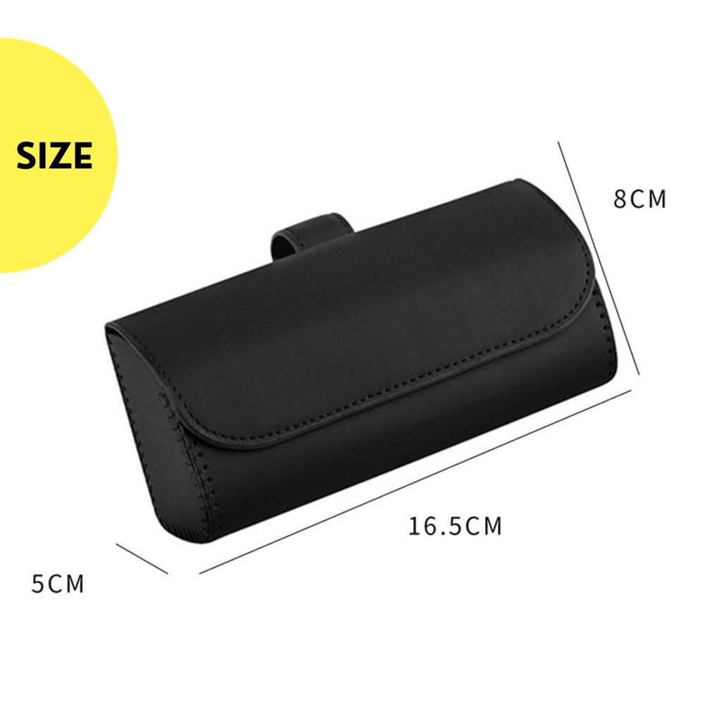 NYANDELMO ND-0125-R14-BK Black Car Sun Visor Eyeglass Holder/Visor Pocket for Sunglasses