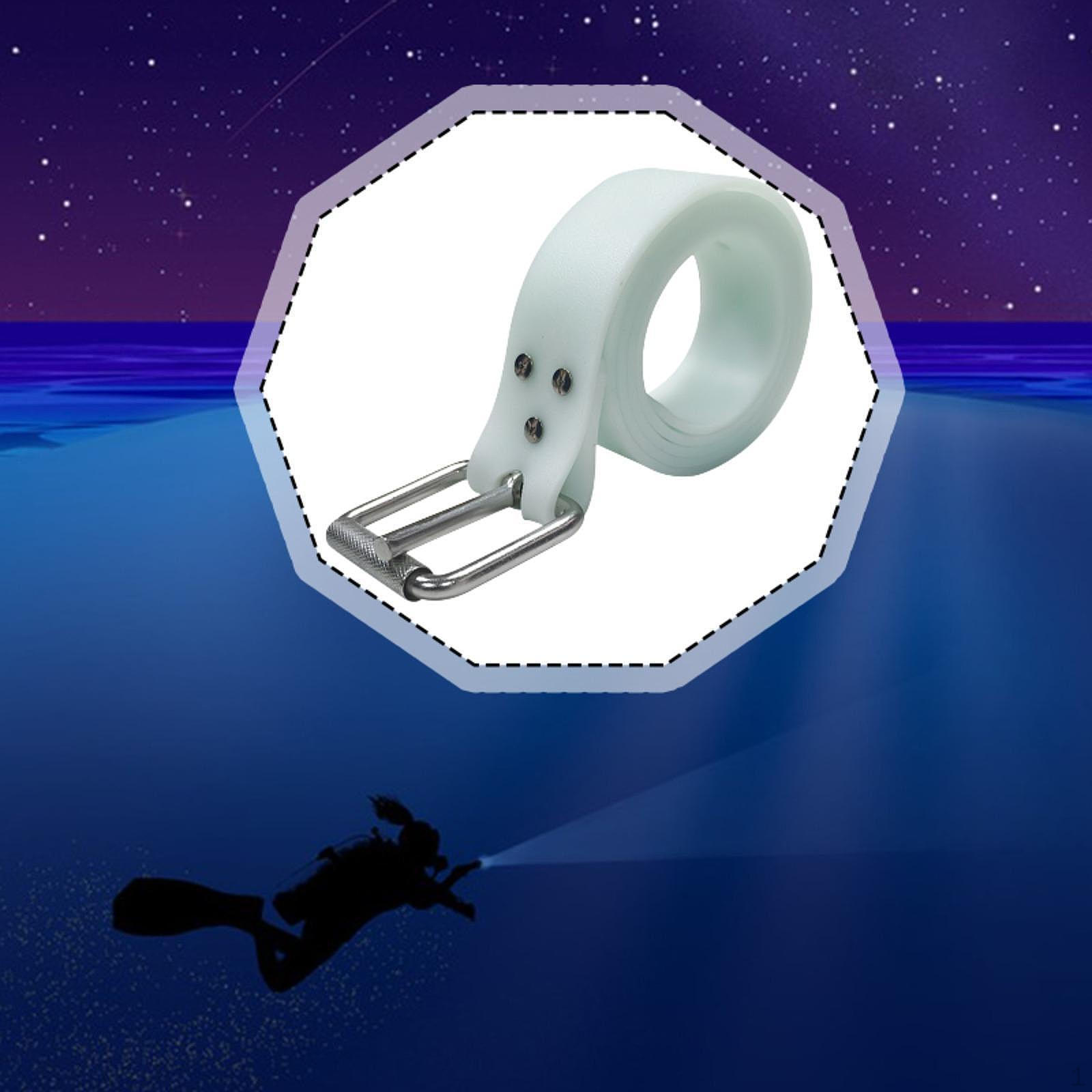 

1.3M Glow in Dark Diving Weight Belt, Portable Snorkeling Quick Release Buckle for синий