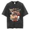 Hotblood Anima Attack on Titan Graphic Print TShirt Men Women Harajuku Vintage Washed Cotton Solf Summer New Tee Oversized Top