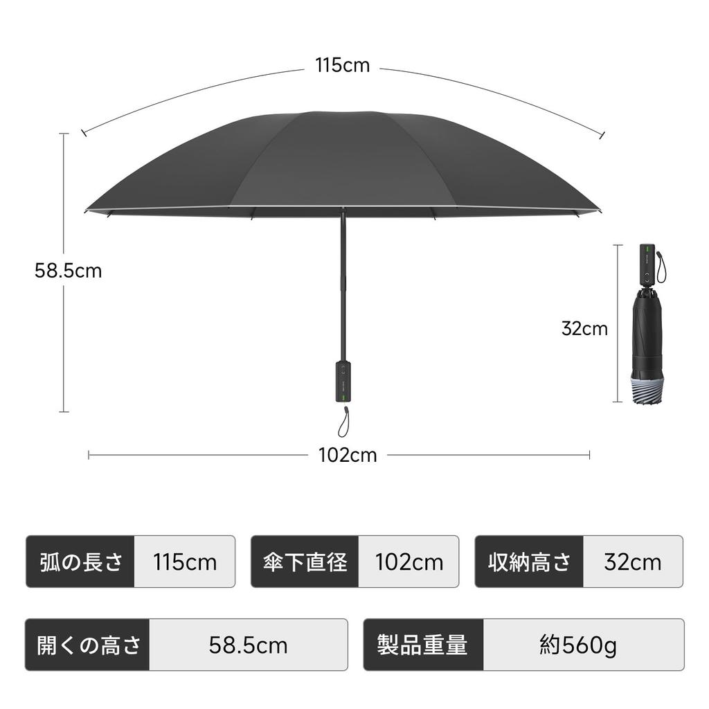 and BP SUNNY Electric Fully Folding Umbrella with Automatic UV Super Water Suitable for Sun and 8 Large 59cm Electric for Men and Women "Innovative