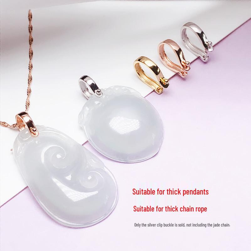 

Подвеска-пряжка из стерлингового серебра 925 пробы с нефритом и янтарем Small Gold