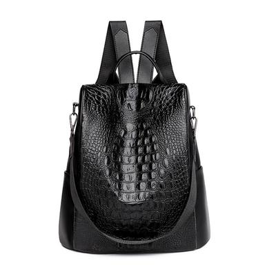 Modischer Anti-Diebstahl-Rucksack mit großer Kapazität, Umhängetasche für Damen, PU-Leder, Schulrucksack