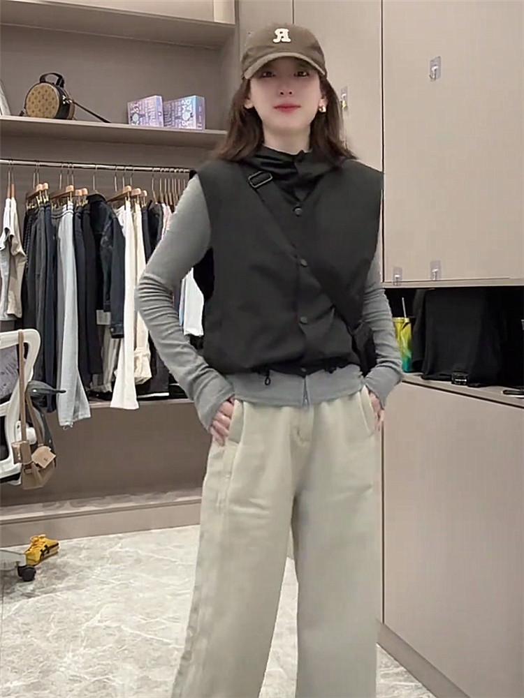 Dámská bezrukávová vesta s kapucí v evropském stylu - Jarní kolekce 2025