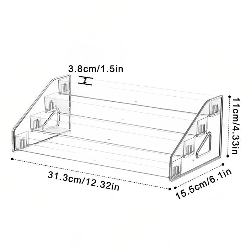 3/4/5/7 Layer Transparent Step Display Shelf Multi-Functional Acrylic Organizer & Showcase Stand
