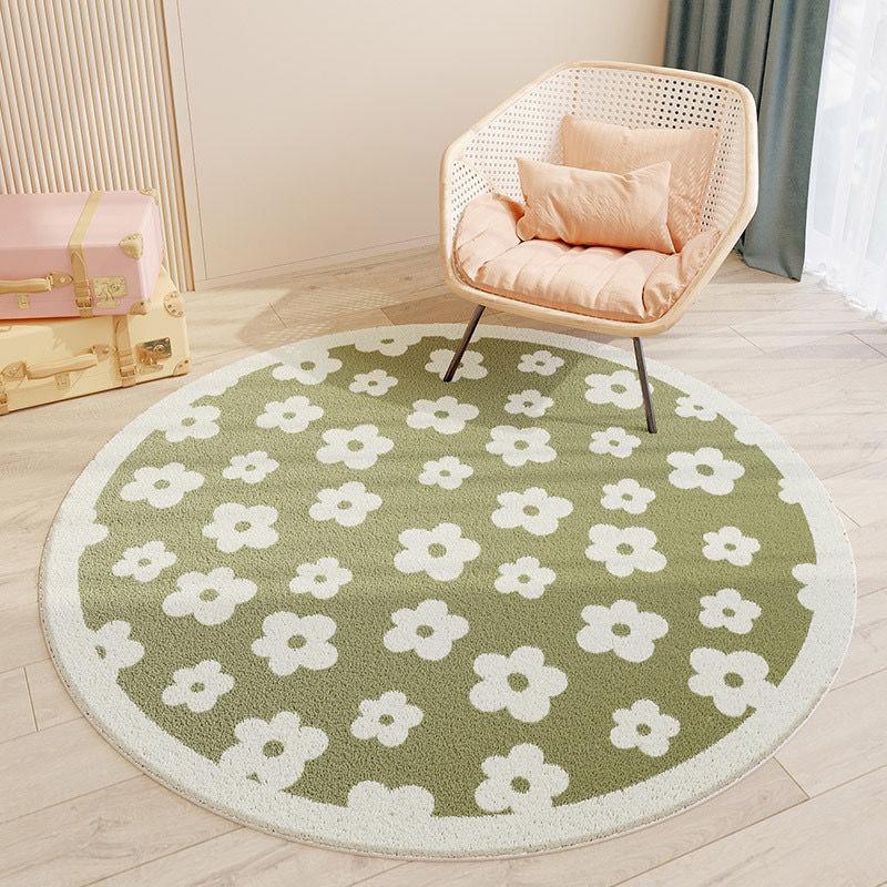 Round Carpet Cartoon Cute Carpet Living Room Sofa Round Floor Mat Clothing and Hat Room Dressing Table Mat