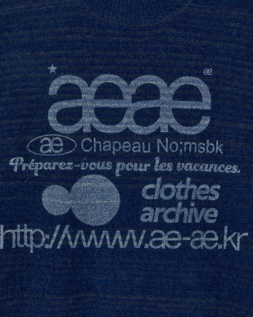 Eiieii Web Logo Knit Pullover [Blue]