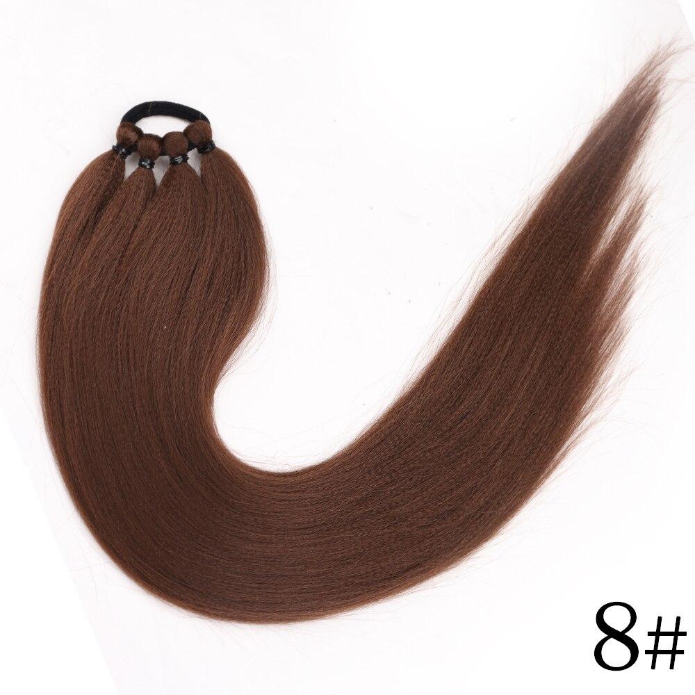 

MISS WIG Длинный прямой хвост из синтетического волокна длиной 26 дюймов с резинкой, завернутый в хвост, черные коричневые волосы для наращивания, боксерские косички