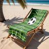 1pc Soccer Field and Ball - Football Match Concept 2D Printed Microfiber Beach Towel, Quick Dry Super Absorbent. Great for Beach