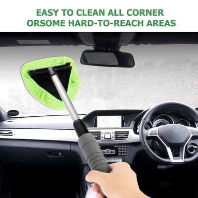 Telescopic Car Window Windshield Cleaning Brush Set Microfiber Window Glass Cleaner Car Window Cleaner Scraping Mist Eliminator