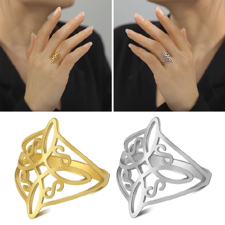 Wiccan Cross Celtics Knot Women Rings Witchcraft Good Luck Protection Amulet