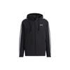 Men's Neo Ce 3s Wndbrk Casual Sports Stripe Hooded Jacket Black H14196