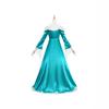 Rosalina Green Satin Court Long Dress for Mario Cosplay