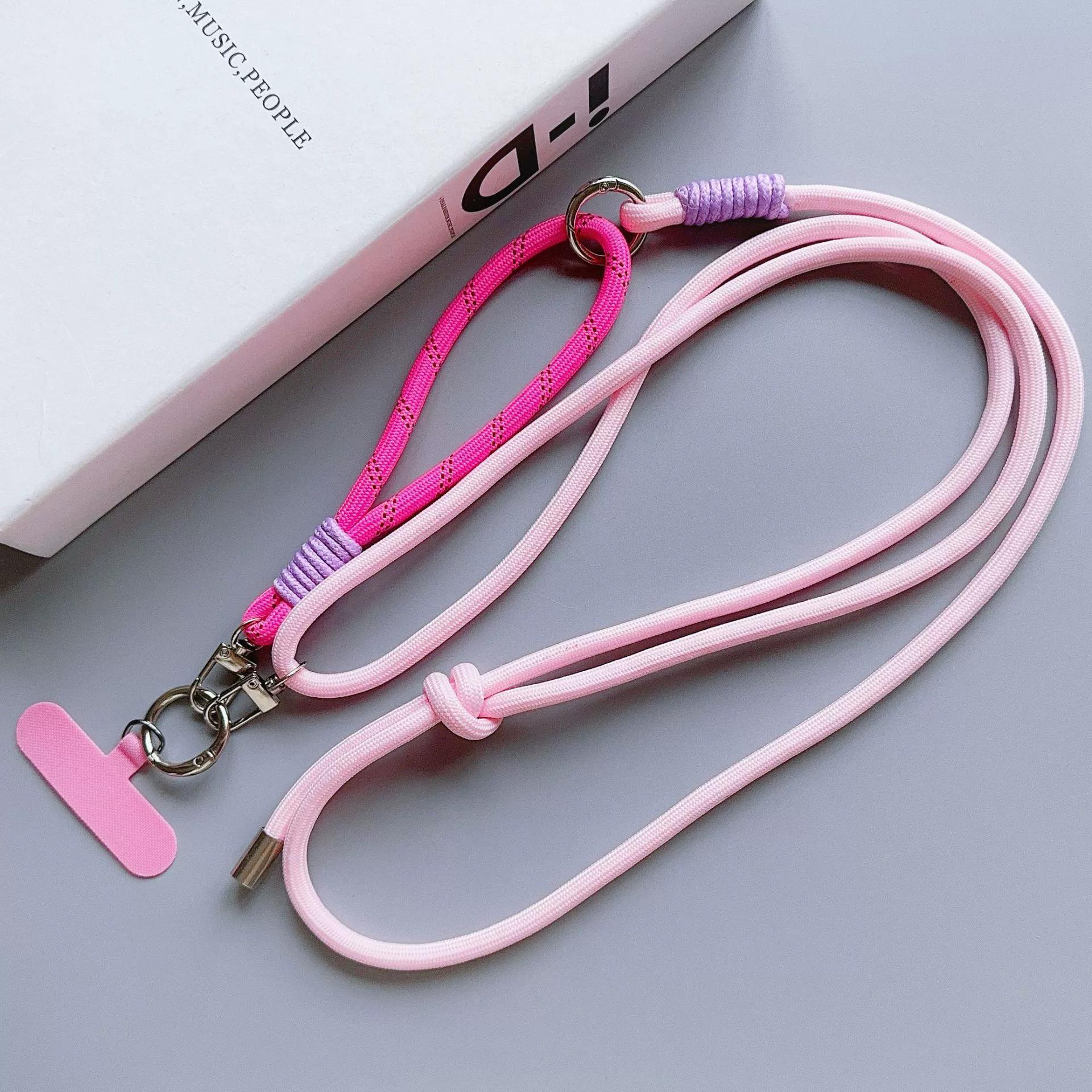 Wholesale Luxury Polyester Lanyard Creative Mobile Phone Strap Water Cup Strap Neck Pendant Mobile Phone Chain Nylon розовый