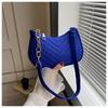 Women Felt Mini Shoulder Bag Solid Color Casual Handbag Female Underarm Bag Purse