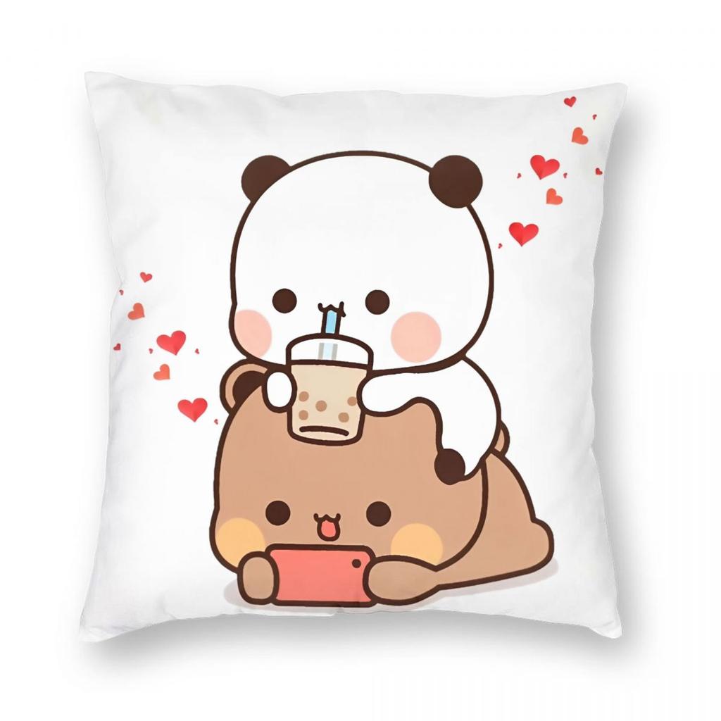 Bubu Dudu Xmas Christmas Pillowcase Printed Fabric Cushion Cover Decor Throw Pillow Case Cover Car Zippered 18''