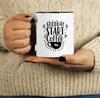 Inkdotpot Goodday Start With Coffee 11 Oz Ceramic Coffee Mugs Great For Co-worker Boss Gift For Coffee
