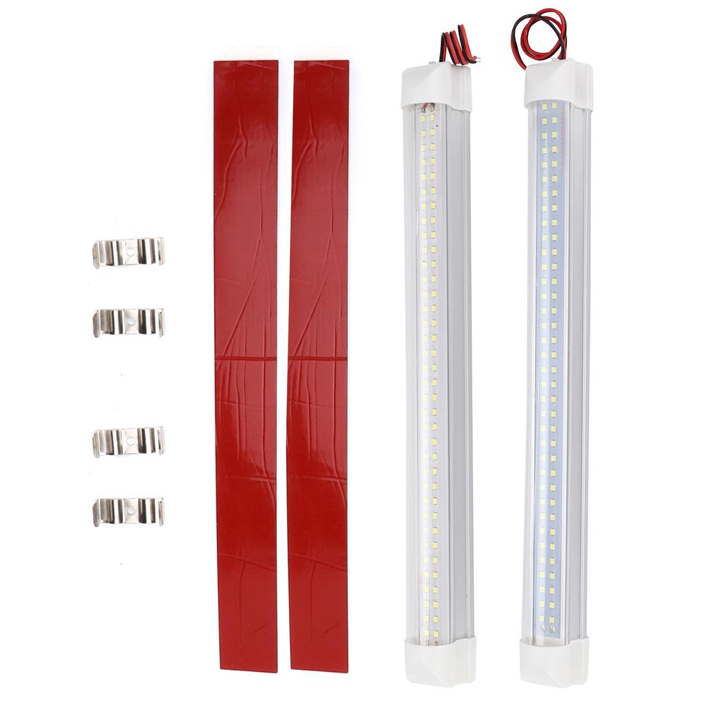 12V 72LED Interior Lamp Bar Strip White Light OnOff Switch for Car Van Truck Trailer Ship Caravan