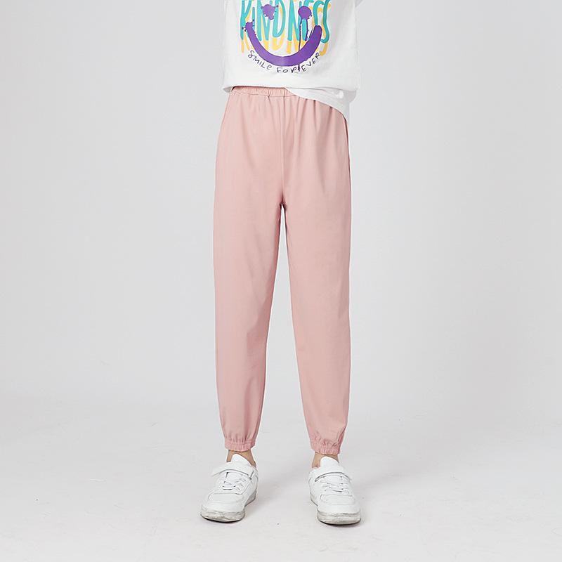 Pantalones de Verano para Niños Versión Coreana Ligeros de Secado Rápido Pantalones de Seda Helada para Niños Niñas 4-13 Años