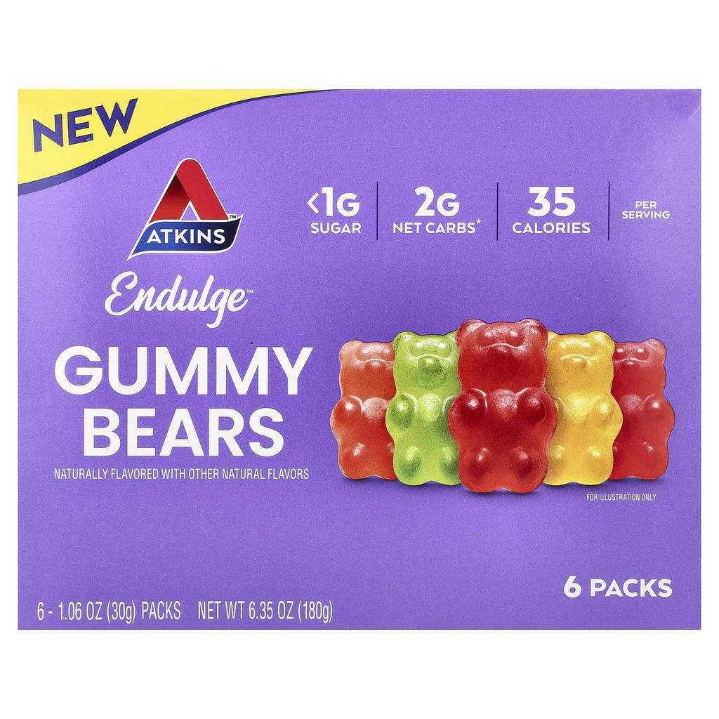 Atkins, Endulge™, gummies, 6 packs, 30 g (1.06 oz) each