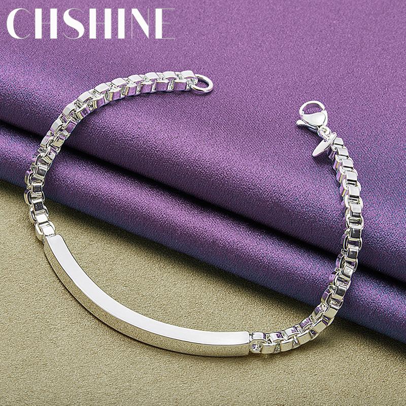 CHSHINE 925 Sterling Silver 4mm Chain Bracelet Fashion Charm High Quality Wedding Party For Women Men Jewelry