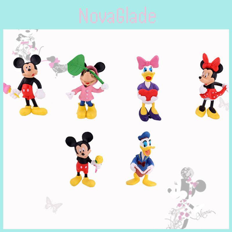 6pcs/set Disney Minnie Mouse Pvc Figurines For Cake Decoration And Children Gift