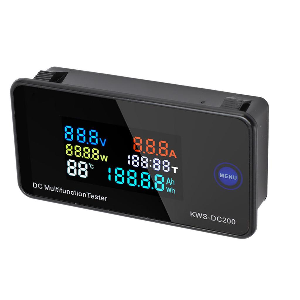 KWS DC200 10A Voltmeter Amperemeter DC 8‑120V 0‑10A Farb-LCD-Bildschirm 7 in 1 Multifunktions-DC-Multimeter