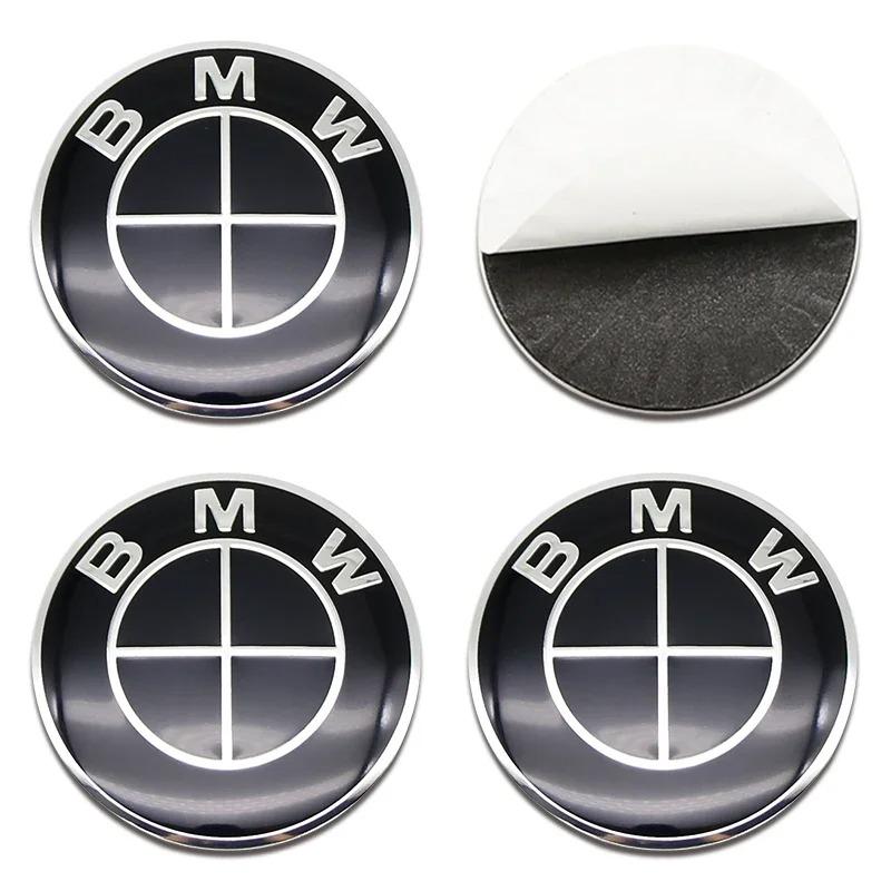 4Pcs Classic Blue White Car Wheel Center Hub Cap Sticker Emblem Badge Decal For BMW E46 E90 F10 F30 G20 X3 X5 50th Anniversary