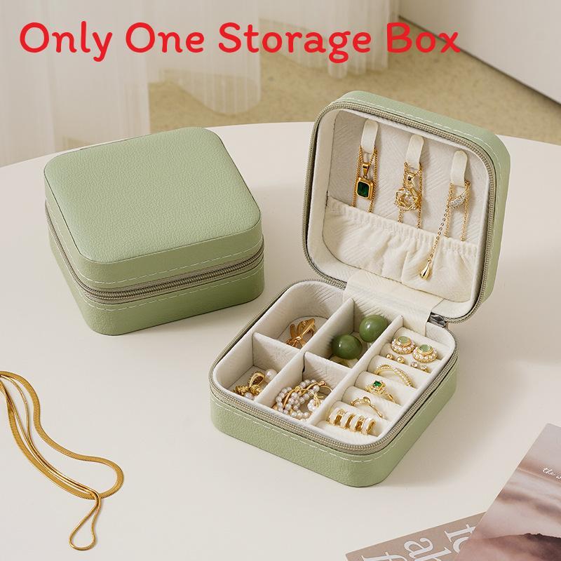 Classic Leather Jewelry Box With Compact Design For Travel And Gift Use