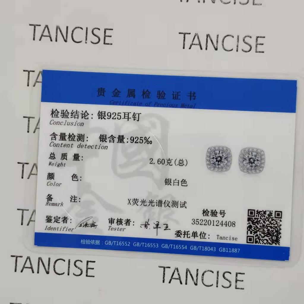 Tancise-pendientes de plata de ley 925 con circonita moissanita, aretes colgantes para mujer, regalos de fiesta de boda