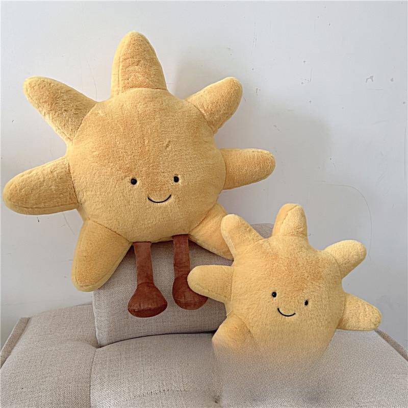 Moon Plush Sun Cushion Pillow Soft Fluffy Stuffed Toy For Kids Bedroom Decor Gift