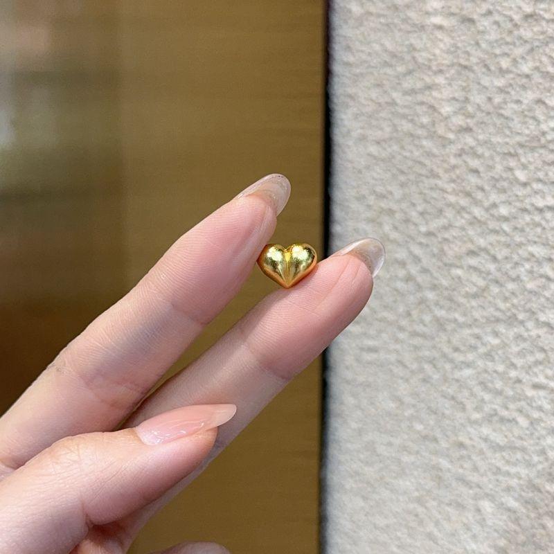 

Pure Copper Fart Peach Heart DIY Accessories Hand Woven Hand Rope Necklace Crafts Buddha Beads Pendant Bracelet Ornament Pure copper fart peach Heart