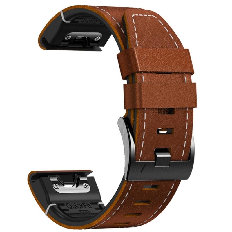Elegant 26mm Leather Watch Band Adjustable Quick Fit Strap Stylish Leather Wrist Strap Suitable for Smartwatches 7X 7 6X