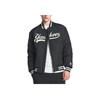 New MLB Varsity Front Cursive Rib Mid Short Down Jkt Baseball Jacket Unisex Black 3ADJV0346-50BKS