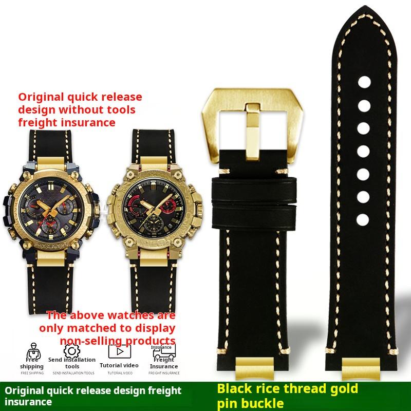Mtg B3000 New style metal Adapter For Casio Mtg-b3000b/bd Men Watchband Quick Release Retro Genuine Leather Watch Strap bracelet
