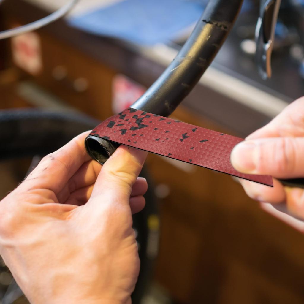 Uxcell Fahrradlenker PU EVA Kohlefaser Weiches Fahrradlenkerband mit Endstopfen für Rennrad und Faltrad Verbessertes Blaues Band, Fahrräder, Griff,