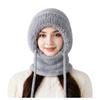 **Women Knit Balaclava Face Mask Neck Warmer Ear Flap Fleece Lined Outdoor Cycling Winter**