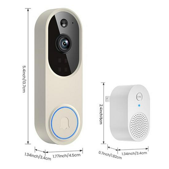 Wireless HD Night Vision Smart Doorbell Camera for Outdoor Home Monitoring