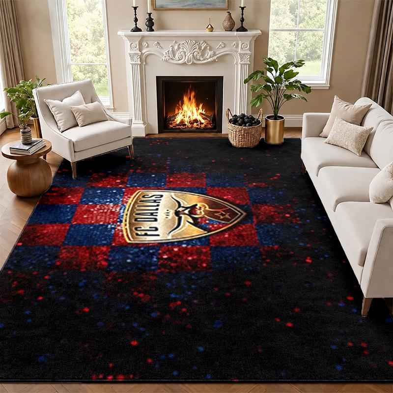 FC Dallas Carpet Door Mat for Living Room or Bedroom Protective Mat Under Chair Office Decoration Christmas Gift Birthday Present