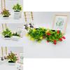 Plastic Faux Camellia Sasanqua Tree Miniature Ornament For Home Decor And Photography Props