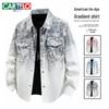 CARTELO Men's American-Style Tie-Dye Oversized Long-Sleeve Shirt Jacket